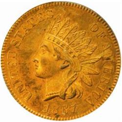 1867 Indian Cent. PR63 RB (PCGS).