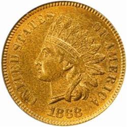 1868 Indian Cent. MS65 RB (PCGS).
