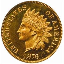 1876 Indian Cent. PR65 RD (PCGS). OGH.