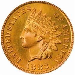 1883 Indian Cent. MS66 RD (PCGS).