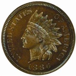 1886 Indian Cent. Type II. PR66 BN (NGC).