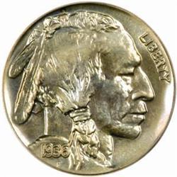 1936 Buffalo Nickel. Type II. PR66 (PCGS).