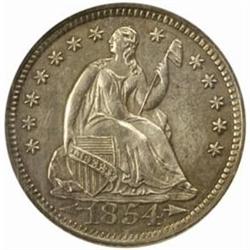 1854 Seated Liberty H10C. Arrows. PR63 (NGC)