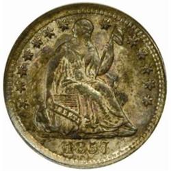 1857 Seated Liberty H10C. MS66 (NGC). OH.