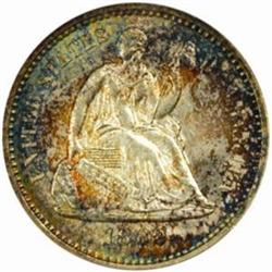 1862 Seated Liberty H10C. MS66 (NGC).