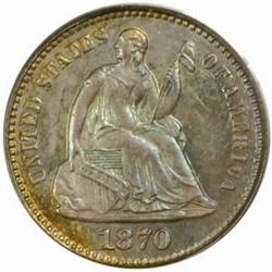 1870 Seated Liberty H10C. PR66 (PCGS).