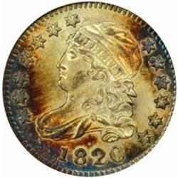 1820 Capped Bust 10C. MS62 NGC CAC-Gold Label OH