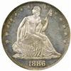 Image 1 : 1886 Seated Liberty 50C. MS64 (PCGS).