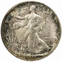 1917-D Walking Liberty 50C. Obv MM. MS64 (PCGS).