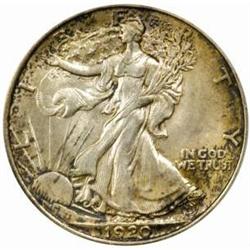 1920-D Walking Liberty 50C MS61 PCGS. OGH