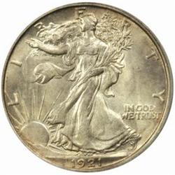 1921 Walking Liberty 50C. MS64 (PCGS).