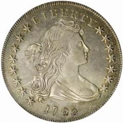 1795 Draped Bust $1. Centered Bust. AU58 (PCGS).