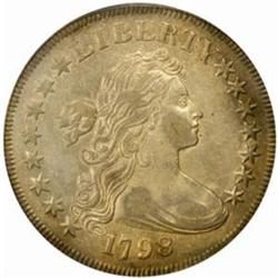 1798 Draped Bust $1. EF45 (PCGS). CAC.