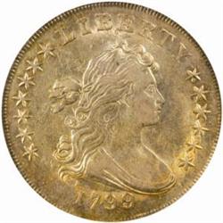 1799/8 Draped Bust $1.13-Stars Reverse. AU58 NGC