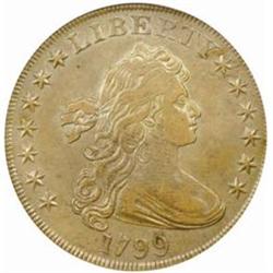 1799 Draped Bust $1. Rarity-3. AU50 (PCGS).