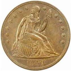 1850 Seated Liberty Silver Dollar. AU55 (PCGS).
