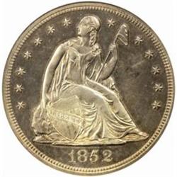 1852 Seated Liberty $1. Restrike. PR64 (NGC).