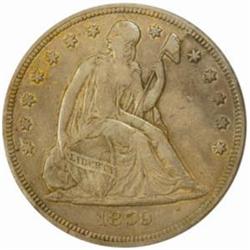 1859-S Seated Liberty Silver Dollar. EF-45 (PCGS)
