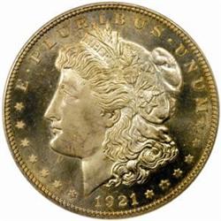 1921 Morgan Silver Dollar. Zerbe PR65 (NGC).