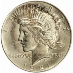 1921 Peace Silver Dollar. High Relief MS66 (PCGS)