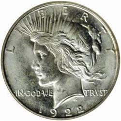 1922-D Peace Silver Dollar. MS66 (NGC).
