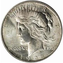 1922-D Peace Silver Dollar. MS65 (PCGS).