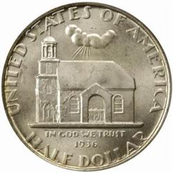 1936 Delaware Tercentenary. MS65 (PCGS).