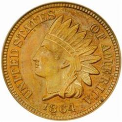 1864 Experimental Indian Cent. PR64BN PCGS. CAC