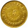Image 2 : Undated Christopher Bechtler. $5 Gold MS61 NGC