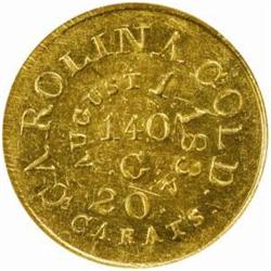 Undated Christopher Bechtler. $5 Gold. MS61 NGC