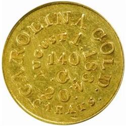 Undated Christopher Bechtler. $5. EF40 PCGS. OGH