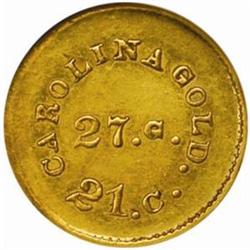 Undated August Bechtler. $1 Gold. MS61 NGC