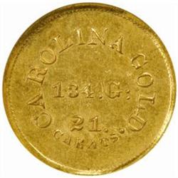 Undated (1842-1852) August Bechtler. $5. MS61 NGC