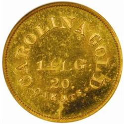 Undated August Bechtler $5 Gold Restrike.PR64 NGC