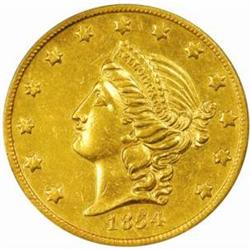 1854 Kellogg & Co. $20. Long Arrows. EF-45 (PCGS)