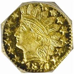 1878/6 Octagonal 25C. Indian Head MS67DPL NGC