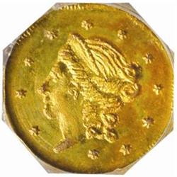 1870 Octagonal 50 Cents.Liberty Head. MS65 (NGC).