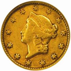 1849-D G$1. Winter 1-A. EF-45 (NGC).