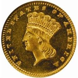 1881 G$1. MS63 PL (NGC).