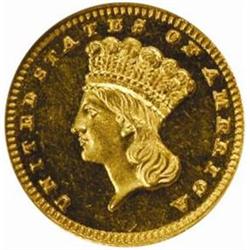 1887 G$1. MS65 DPL (NGC).
