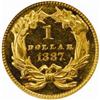 Image 2 : 1887 G$1. MS65 DPL (NGC).
