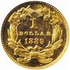 Image 2 : 1889 G$1. MS64 PL (NGC).