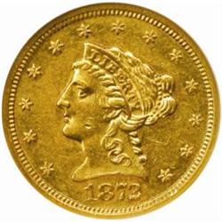 1872-S Liberty $2.5. AU58 (NGC).