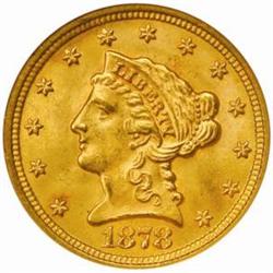 1878 Liberty $2.5. MS64 (NGC).