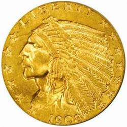 1908 Indian $2.5. MS64 (PCGS).