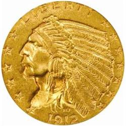1912 Indian $2.5. MS63 (PCGS). OGH.