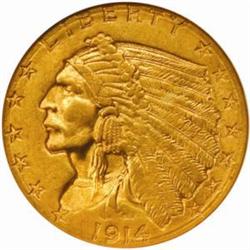 1914-D Indian $2.5. MS63 (NGC).