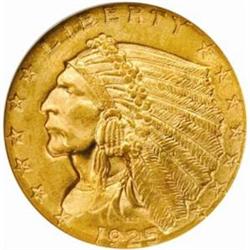 1925-D Indian $2.5. MS64 (NGC).