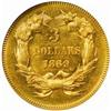 Image 2 : 1869 Three-Dollar Gold Piece. AU58 (NGC).