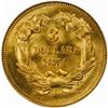 Image 2 : 1874 Three-Dollar Gold Piece. MS61 (NGC).